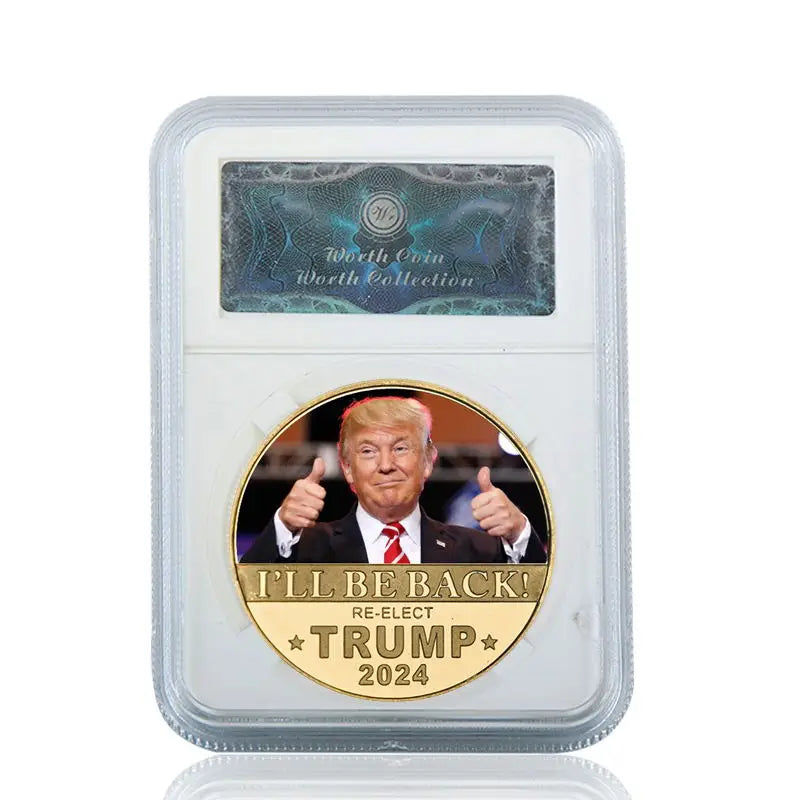 Donald Trump 2024 Gold Plated Commemorative Coin