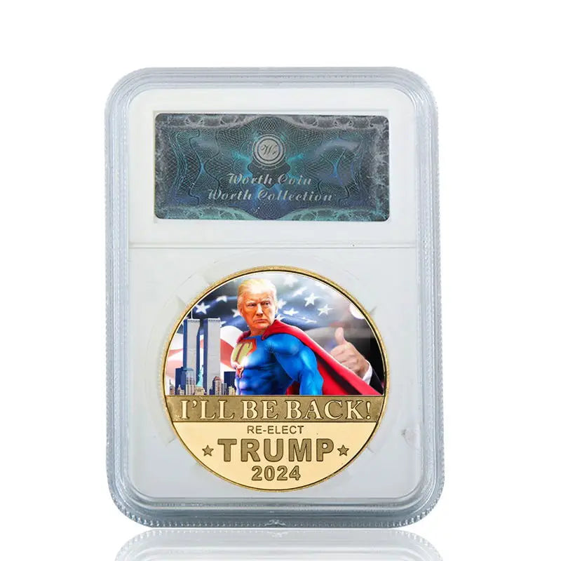 Donald Trump 2024 Gold Plated Commemorative Coin