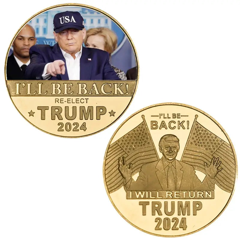Donald Trump 2024 Gold Plated Commemorative Coin