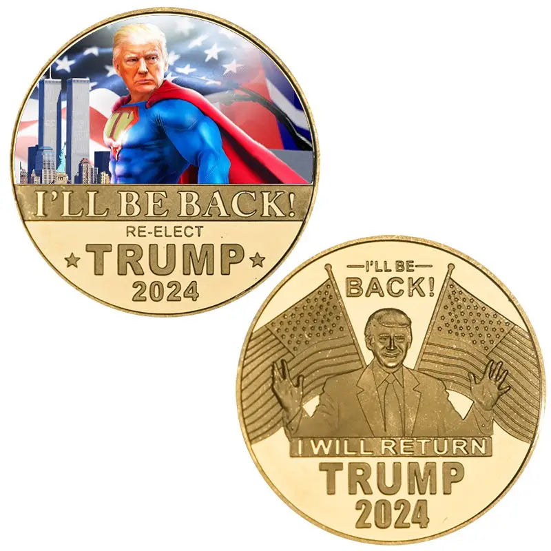 Donald Trump 2024 Gold Plated Commemorative Coin