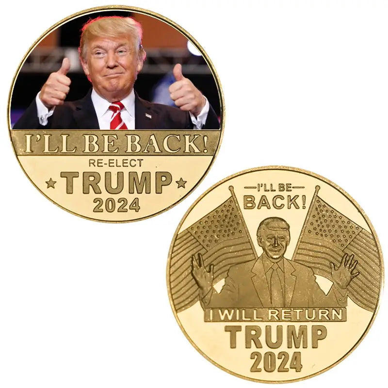 Donald Trump 2024 Gold Plated Commemorative Coin