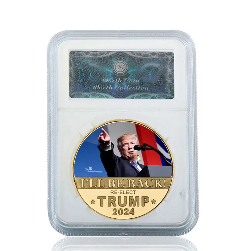 Donald Trump 2024 Gold Plated Commemorative Coin
