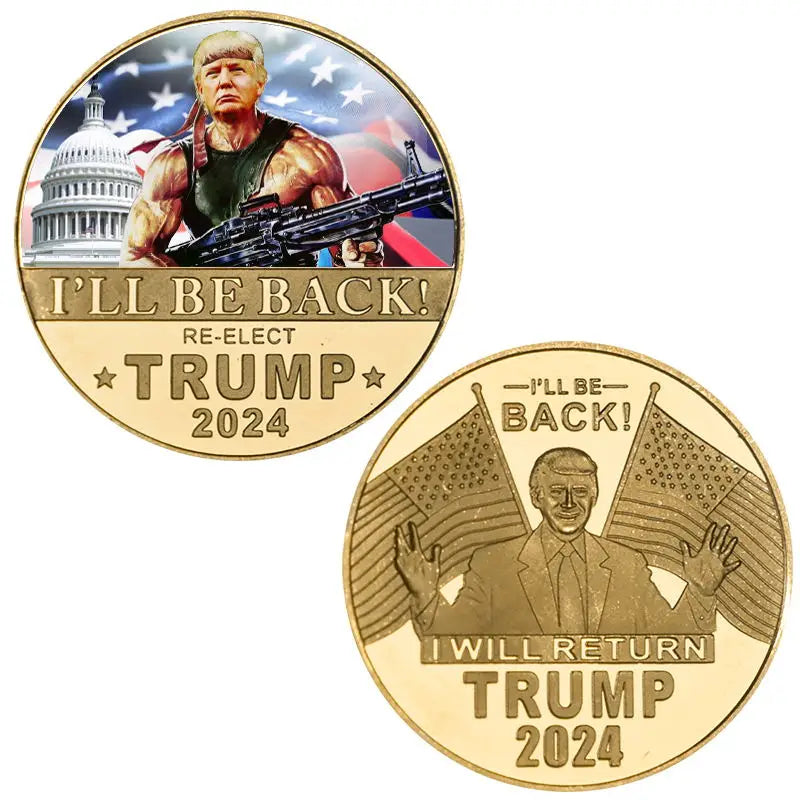 Donald Trump 2024 Gold Plated Commemorative Coin