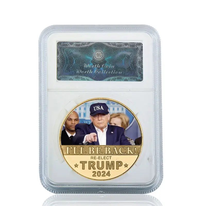Donald Trump 2024 Gold Plated Commemorative Coin